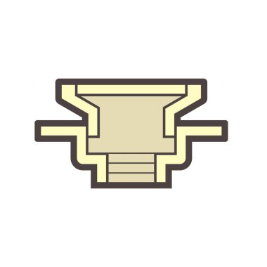 Döşeme drenaj ekipmanı vektör ikonu tasarımı.