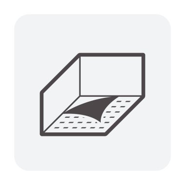 Vinil kat inşaat simgesi Beyaz.