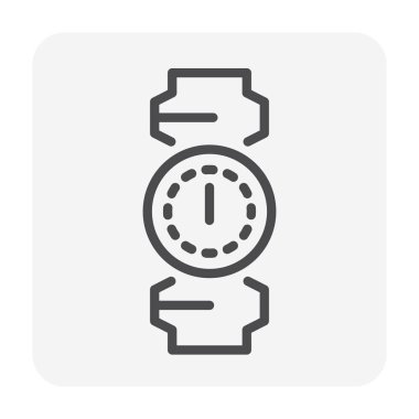 Tesisat işi grafik tasarımı için metre boru vektör simgesi tasarımı, düzenlenebilir vuruş.