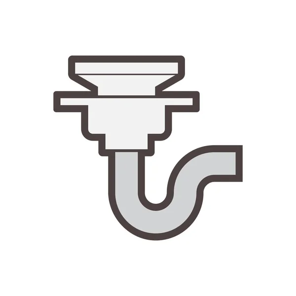 Bodenentwässerungsanlagen Vektor Icon Design — Stockvektor