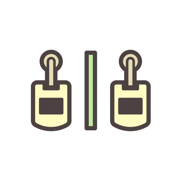 Partition Wall Divide Space Equipment Urinal Toilet Vector Icon Design — 스톡 벡터