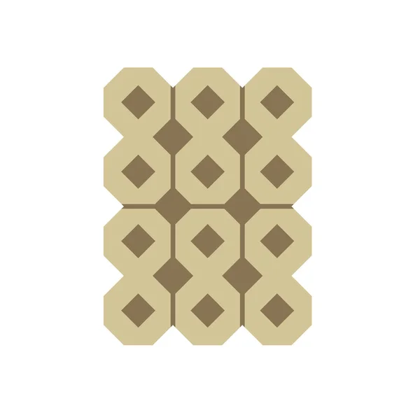 Recrete Paver Block Brick Floor Icon Landscaping Design — стоковый вектор