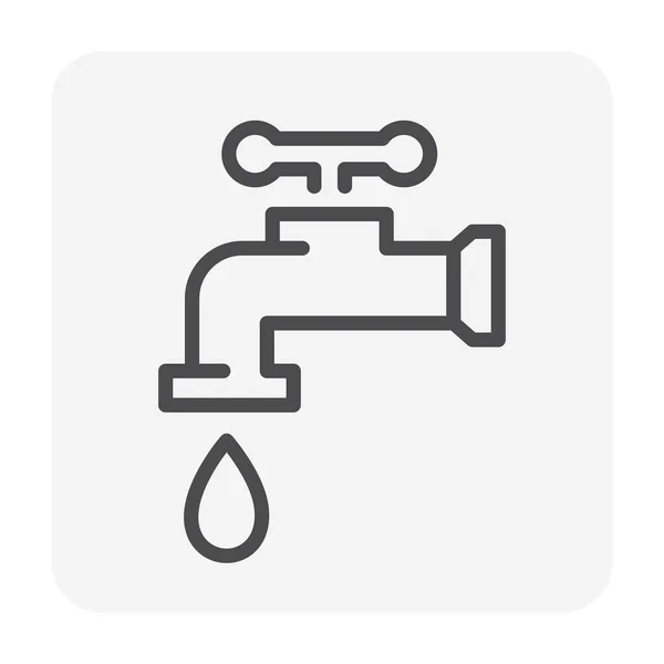 Wasserhahn Vektor Icon Design Für Sanitärarbeiten Grafik Design Element Editierbarer — Stockvektor