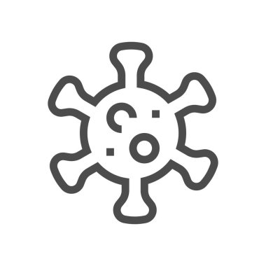 Coronavirus vector icon design, 48x48 pixel perfect and editable stroke.