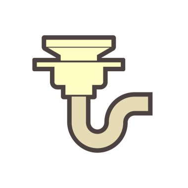 Döşeme drenaj ekipmanı vektör ikonu tasarımı.