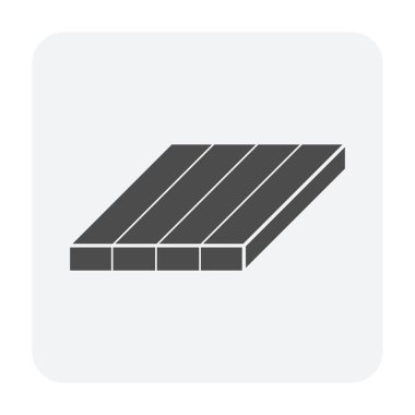 İç mimari tasarım çalışmaları için ahşap zemin vektör simgesi tasarımı.