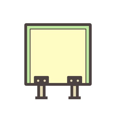 Beyaz üzerine bölünmüş duvar veya bölünmüş uzay ekipman vektör simgesi tasarımı.