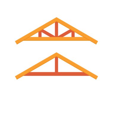 Ahşap çatı yapı simgesi tasarımı.