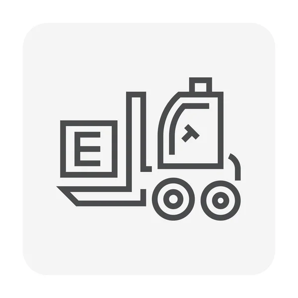 Forklift Box Packaging Icon Design Shipping Work 64X64 Perfect Pixel — Stock Vector