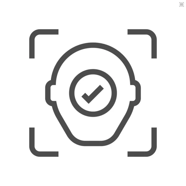 Face Scan Technologie Vektor Icon Design — Stockvektor