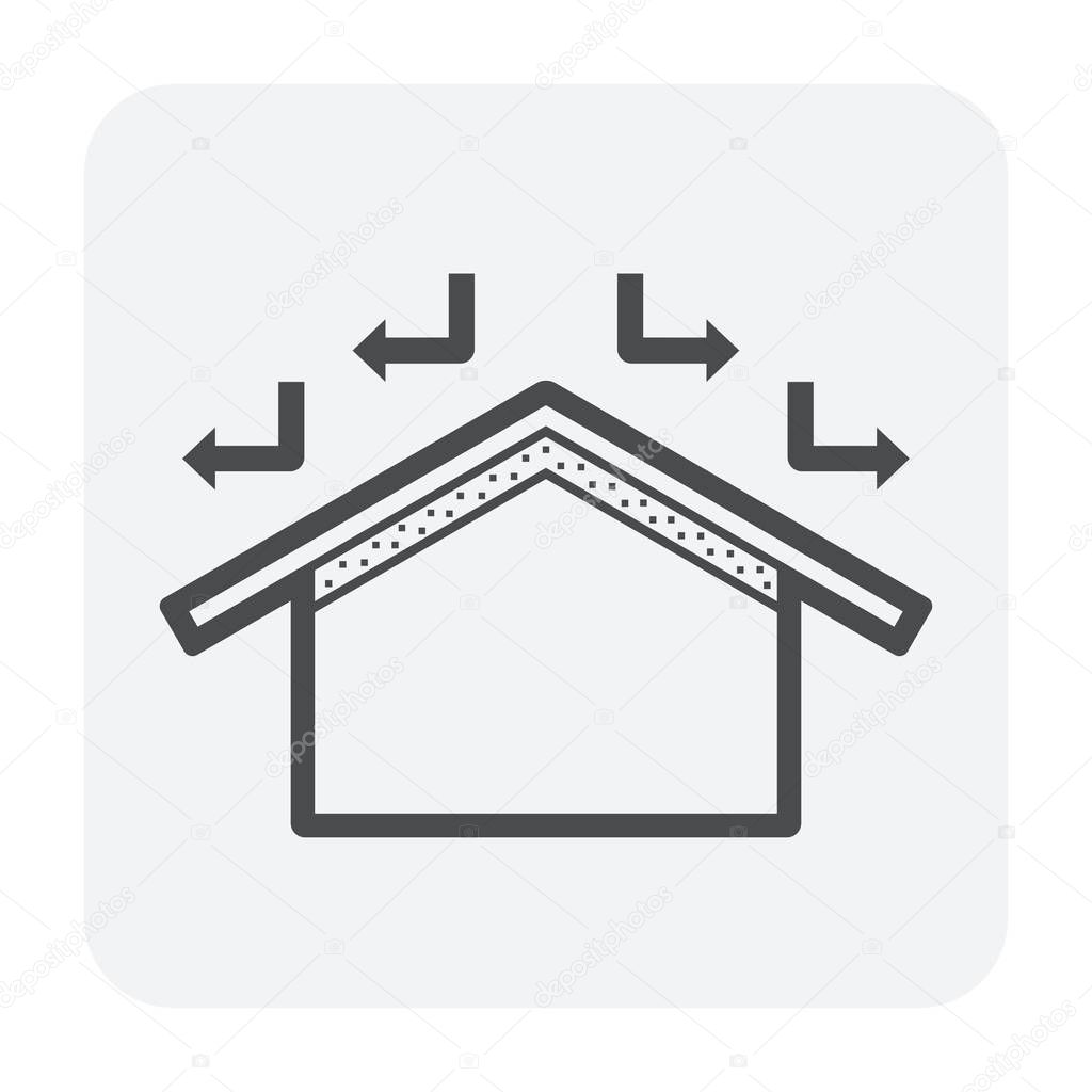 Roof and home icon design.