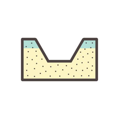 Çukur ve toprak kazma iş vektör simgesi tasarımı.