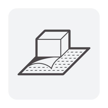 Vinil kat inşaat simgesi Beyaz.