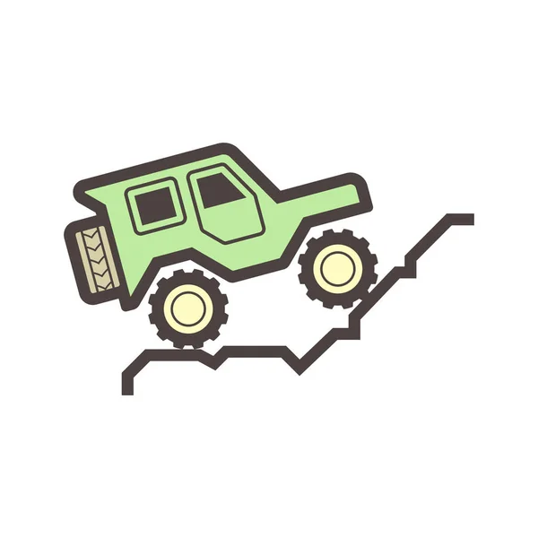 Road Suv Voertuig Vector Pictogram Ontwerp — Stockvector