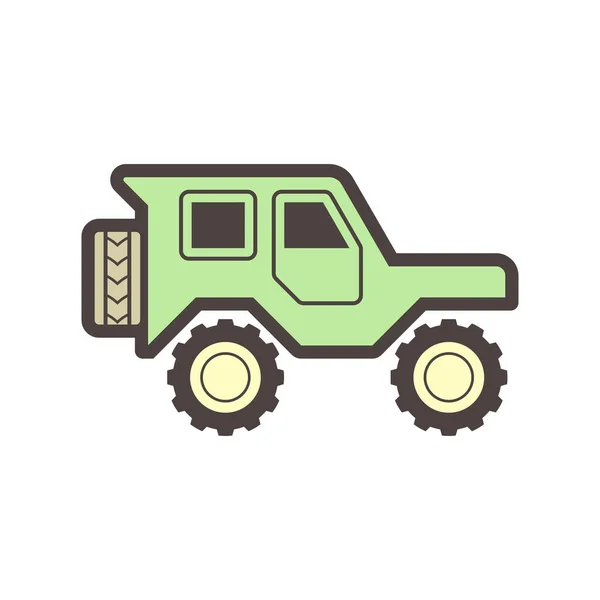 Road Suv Vehicle Vector Icon Design — Stock Vector