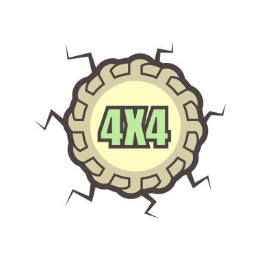 Off road lastiği vektör tasarım ögesi.