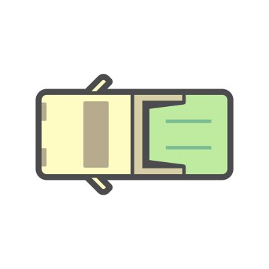 pikap kamyon aksesuarı veya tonneau kapağı veya yatak kamyonu kapağı vektör simgesi tasarımı.