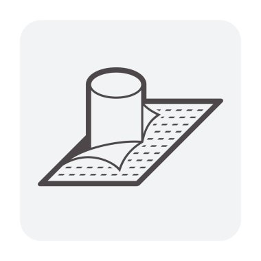 Vinil kat inşaat simgesi Beyaz.