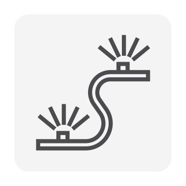 Otomatik su yağmurlama ve sulama sistemi simge tasarımı.