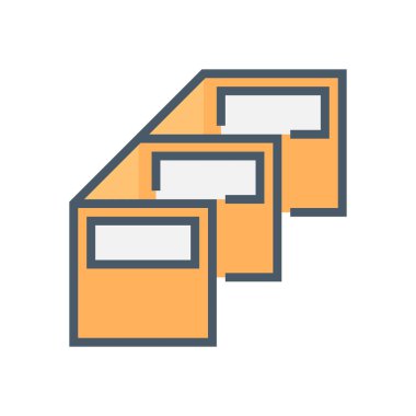 Beyaz üzerine bölünmüş duvar veya bölünmüş uzay ekipman vektör simgesi tasarımı.