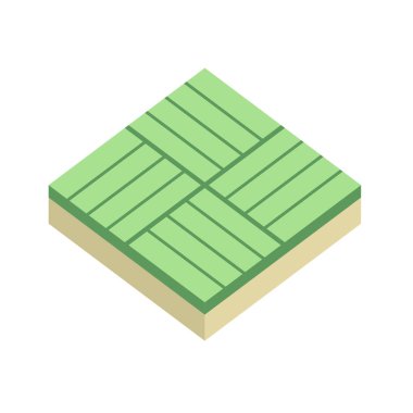 Concrete paver block brick floor icon for landscaping design.