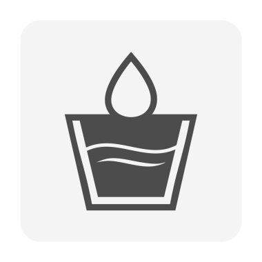 Su çalışması grafik tasarım elementi için su ve cam vektör simgesi tasarımı.