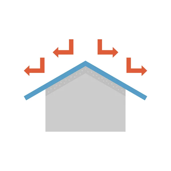 Conception Icône Isolation Toit — Image vectorielle