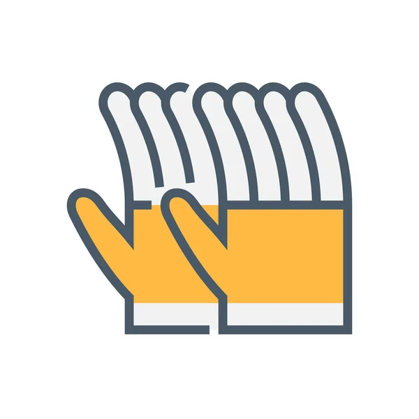 Glove Safety Equipment Vector Icon Design 64X64 Pixel Perfect Editable — Stock Vector