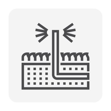 Otomatik su yağmurlama ve sulama sistemi simge tasarımı.