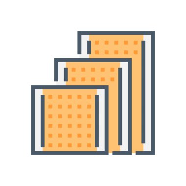 Beyaz üzerine bölünmüş duvar veya bölünmüş uzay ekipman vektör simgesi tasarımı.