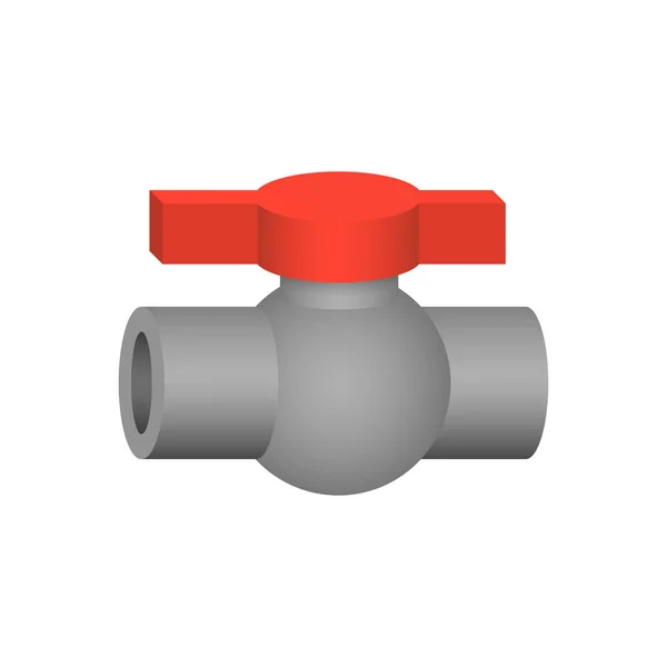 Ícone Vetorial Montagem Tubos Controle Válvulas Para Trabalhos Encanamento Tubulação — Vetor de Stock