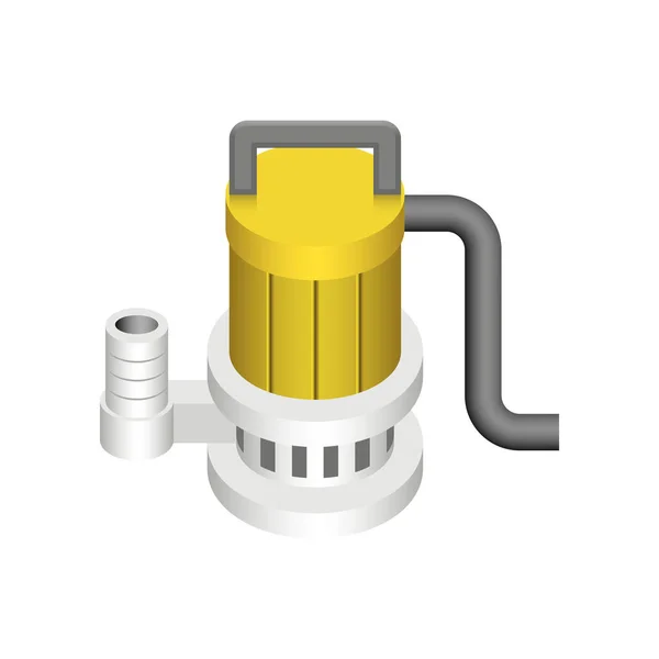 Электронасос Воды Сельскохозяйственное Оборудование Распределения Воды Изолированы Белом Фоне — стоковый вектор