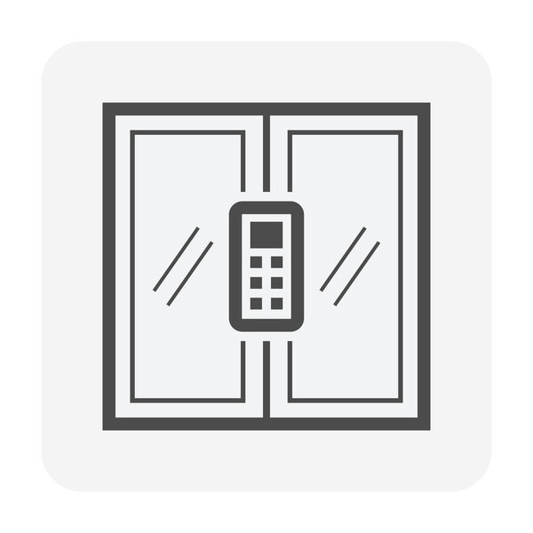 smart home and automatic door control technology vector icon design.