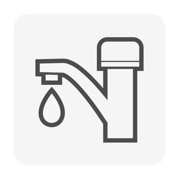 Faucet Vector Icon Design Plumbing Work Graphic Design Element — 스톡 벡터