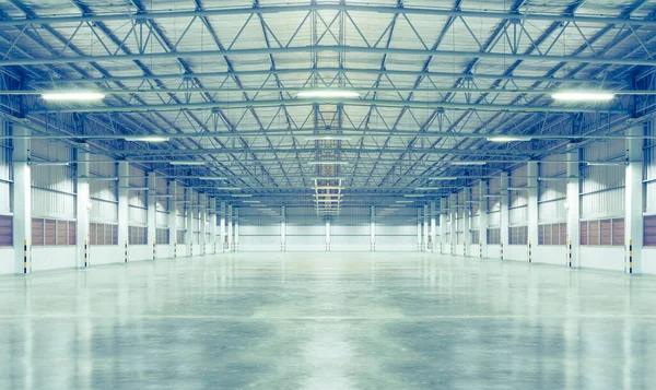 Factory Background Concrete Floor Night Scence — 图库照片