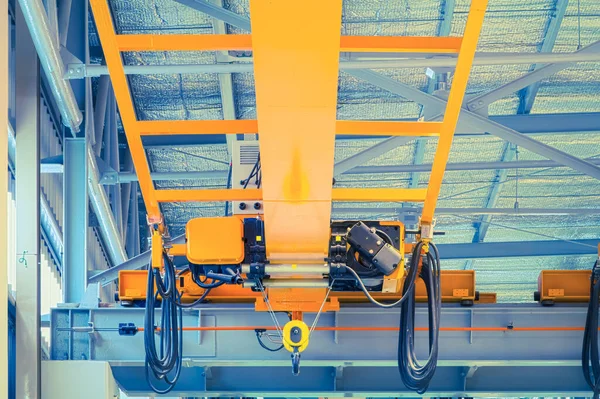 Factory Overhead Crane Installation Rail — Stock Photo, Image