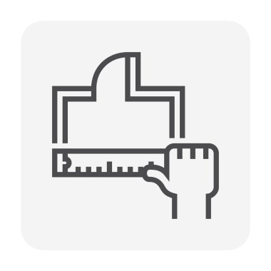 Emlak iş simgesi tasarım, 64 x 64 mükemmel piksel ve düzenlenebilir kontur.