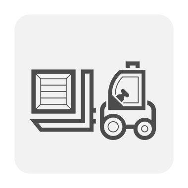 Nakliye ve teslimat simgesi beyaz arka plan üzerinde.