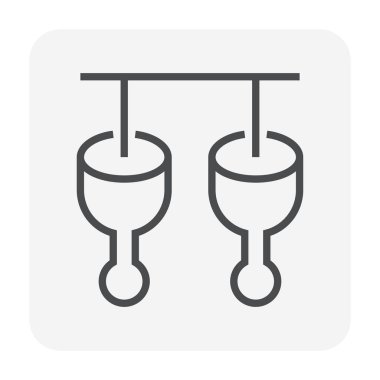 Gıda işleme sanayi simge, 64 x 64 mükemmel piksel ve düzenlenebilir kontur.