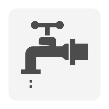 Ev problemi grafik tasarım elementi için musluk ve su sızıntısı vektör ikonu tasarımı.