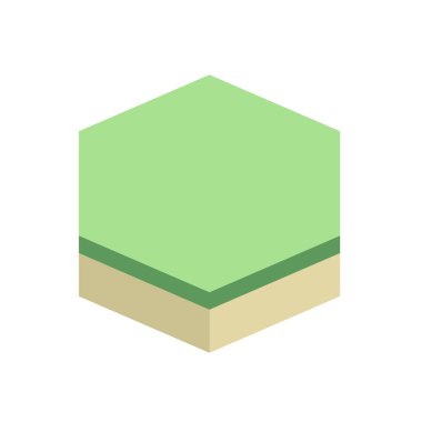 Concrete paver block brick floor icon for landscaping design.