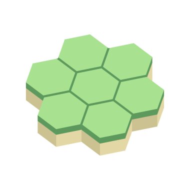 Concrete paver block brick floor icon for landscaping design.