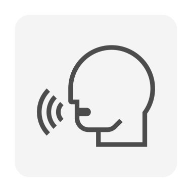 Akıllı ev ve ses kontrol teknolojisi vektör ikonu tasarımı.