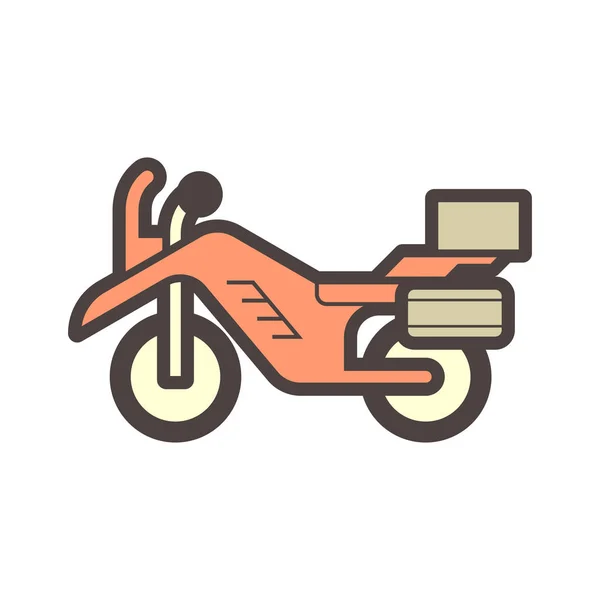 Road Motorcycle Vector Icon Design Element — Stock Vector