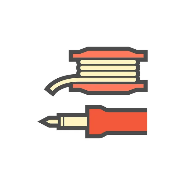 Solder Tools Lead Material Vector Icon Design — 스톡 벡터