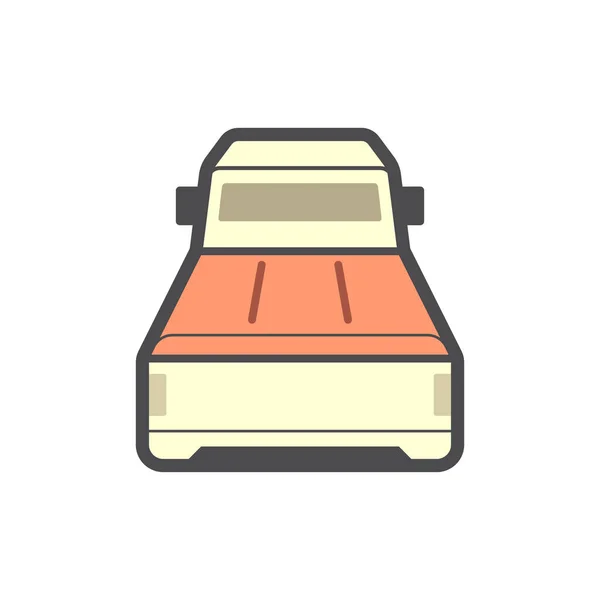 Pickup Truck Accessory Tonneau Cover Bed Truck Cover Vector Icon — 스톡 벡터