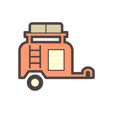 Off road trailer vector  icon design element.