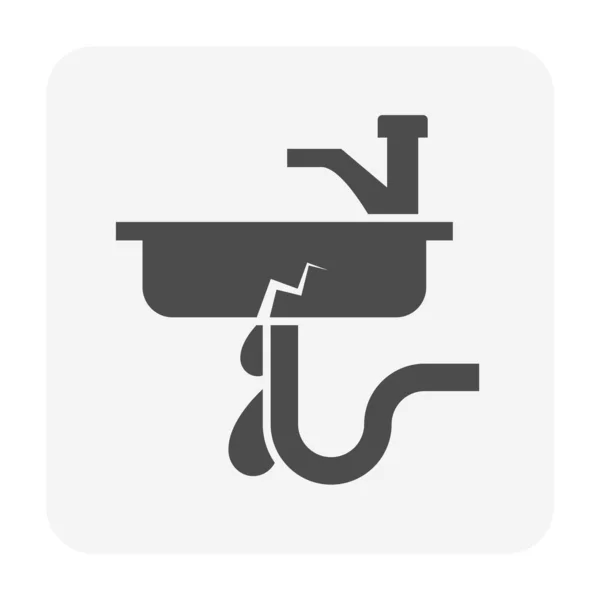 Waterlek Reparatie Werk Vector Pictogram Ontwerp Voor Thuis Probleem Grafisch — Stockvector