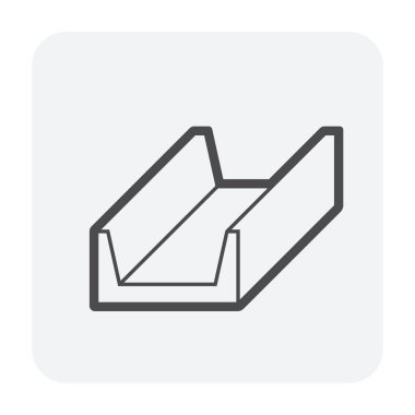 Sokak oluğu simgesi, siyah renk.