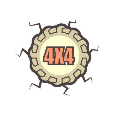 Off road lastiği vektör tasarım ögesi.